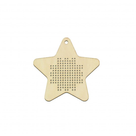 Figurina Tip Gherghef - Stea - gaurele 1 mm - S01 - 8.4X8 cm