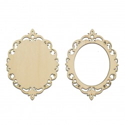 Set 2 Figurine Decoratiune Brad Blank - 04 - 100x75mm