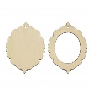 Set 2 Figurine Decoratiune Brad Blank - 05 - 100x75mm