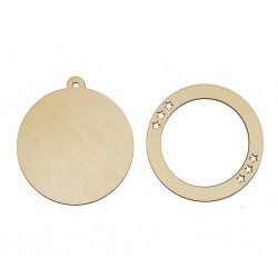 Set 2 Figurine Decoratiune Brad Blank - 08 - 110x100mm