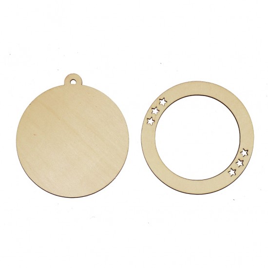 Set 2 Figurine Decoratiune Brad Blank - 08 - 110x100mm