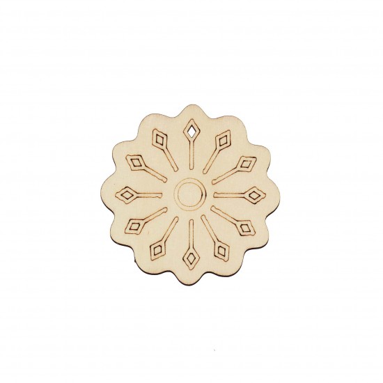 Decoratiune Blank Conturata pentru Pictat - P04 - 80x80 mm