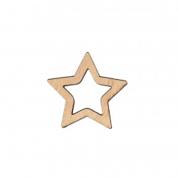 Figurina Stea din Lemn Blank H10cm - S02 - 100x105 mm