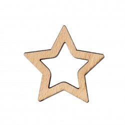 Figurina Stea din Lemn Blank H15cm - S02 - 150x155 mm