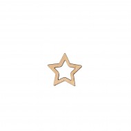 Figurina Stea din Lemn Blank H5cm - S02 - 50x50 mm