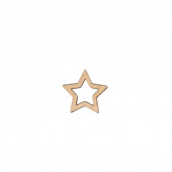 Figurina Stea din Lemn Blank H5cm - S02 - 50x50 mm