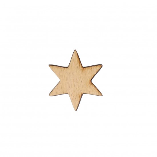 Figurina Stea din Lemn Blank - S03 - 100x85 mm