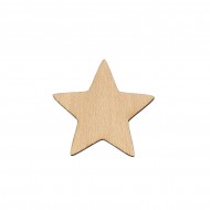 Figurina Stea din Lemn Blank H10cm - S05 - 105x100 mm