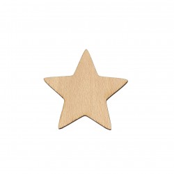 Figurina Stea din Lemn Blank H10cm - S05 - 105x100 mm