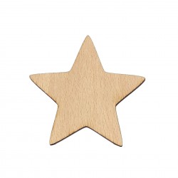 Figurina Stea din Lemn Blank H15cm - S05 - 160x150 mm
