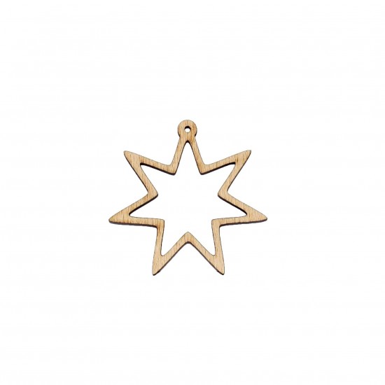 Figurina Stea din Lemn - S06 - 105x100 mm Figurina Stea din Lemn - S06 - 105x100 mm