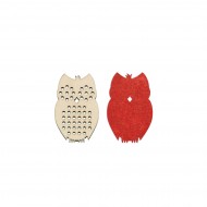 Figurina Tip Gherghef - Bufnita - gaurele 1,5 mm - Spate Fetru - 40x26 mm