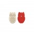 Figurina Tip Gherghef - Bufnita - gaurele 1,5 mm - Spate Fetru - 40x26 mm