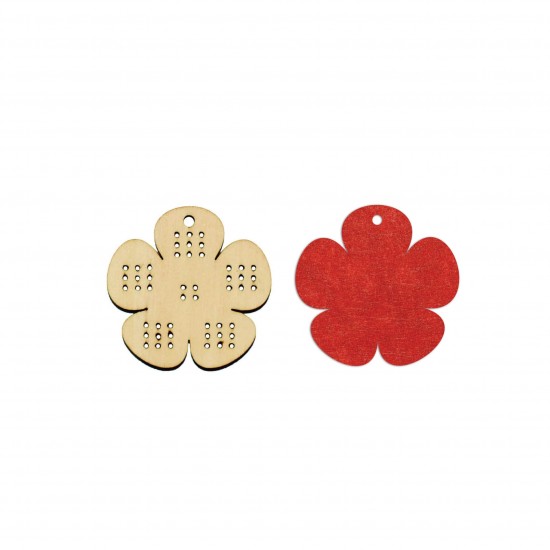 Figurina Tip Gherghef - Floare - gaurele 1 mm - Spate Fetru - 40x40 mm Figurina Tip Gherghef - Floare - gaurele 1 mm - Spate Fetru - 40x40 mm