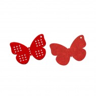 Figurina Tip Gherghef din Acril - Fluture - gaurele 1.5mm - Spate Fetru - 45x31 mm