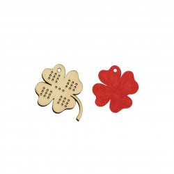 Figurina Tip Gherghef - Trifoi - gaurele 1 mm - Spate Fetru - 42x35 mm