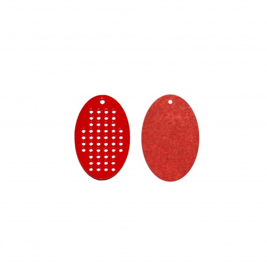 Figurina Tip Gherghef din Acril - Oval - gaurele 1.5mm - Spate Fetru - 40x27 mm