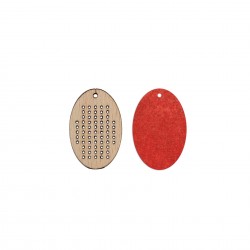 Figurina Tip Gherghef - Oval - gaurele 1 mm - Spate Fetru - 40x27 mm