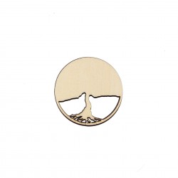 Figurina Copac cu Cadru C1 - Brosa-Martisor Licheni - 50x50 mm