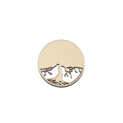 Figurina Copac cu Cadru C2 - Brosa-Martisor Licheni - 50x50 mm