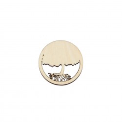 Figurina Copac cu Cadru C6 - Brosa-Martisor Licheni - 50x50 mm