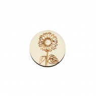 Figurina Cerc cu Floarea Soarelui 2 Blank - 40x40 mm