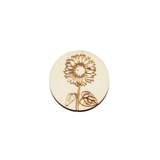Figurina Cerc cu Floarea Soarelui 2 Blank - 40x40 mm