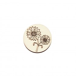 Figurina Cerc cu Floarea Soarelui Blank - 40x40 mm