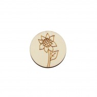 Figurina Cerc cu Floarea Soarelui 3 Blank - 40x40 mm