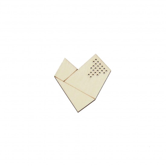 Figurina Tip Gherghef - Inima Abstracta - gaurele 1mm - 60x52 mm