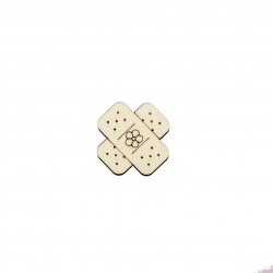 Figurina Plasturi cu Floare Blank - 40x40 mm