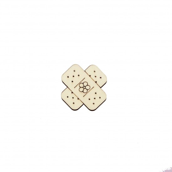 Figurina Plasturi cu Floare Blank - 40x40 mm