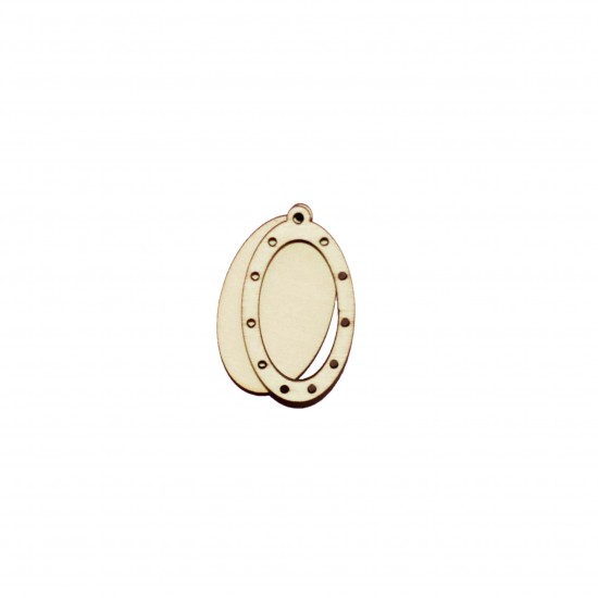 Set Doua Figurine Ovale Blank - 43x25 mm
