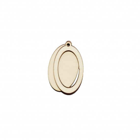 Set Doua Figurine Ovale Blank - 43x25 mm