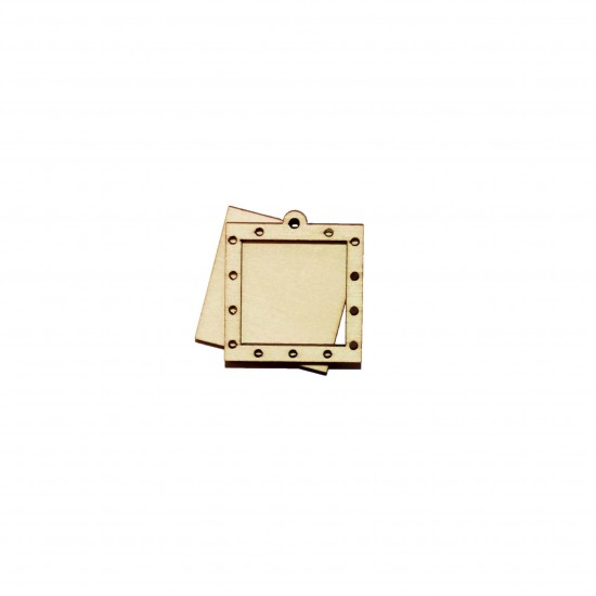 Set Doua Figurine Patrate Blank - 33x30 mm