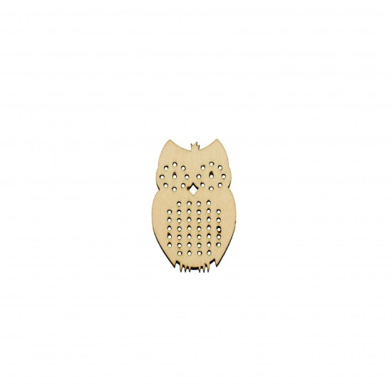 Figurina Tip Gherghef - Bufnita - gaurele 1 mm - 40x26 mm