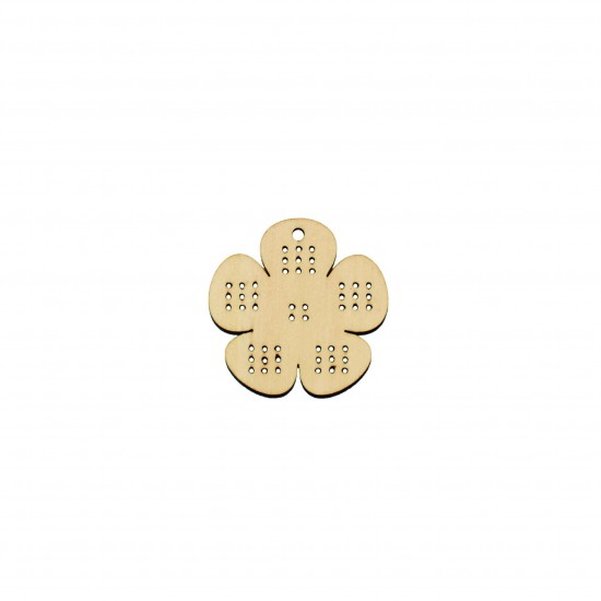 Figurina Tip Gherghef - Floare - gaurele 1 mm - 40x40 mm