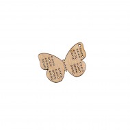 Figurina Tip Gherghef - Fluture - gaurele 1mm - 45x31 mm