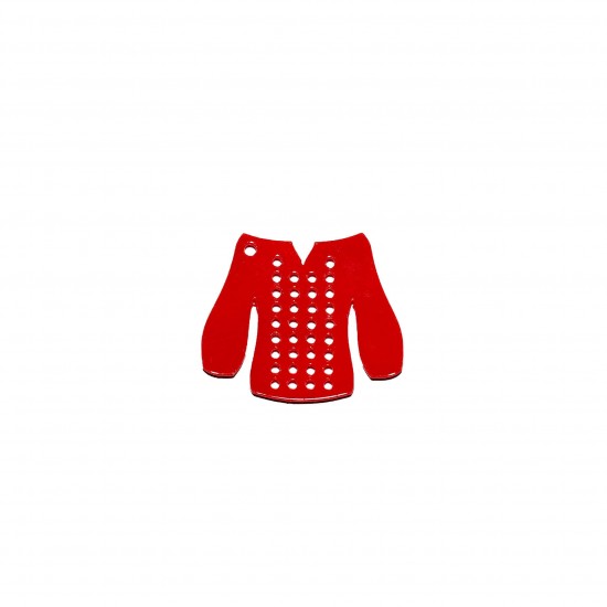 Figurina Tip Gherghef din Acril - Ie - gaurele 1.5mm - 40x35 mm