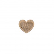Figurina Tip Gherghef - Inima - gaurele 1 mm - 45x40 mm