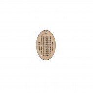 Figurina Tip Gherghef - Oval - gaurele 1 mm - 40x27 mm