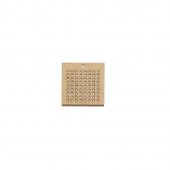 Figurina Tip Gherghef - Patrat - gaurele 1.5 mm - 35x35 mm