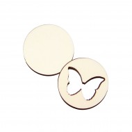 Set Doua Figurine - Brosa-Martisor Licheni - Cerc - Model Fluture - 50x50 mm