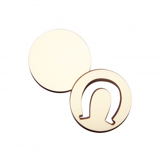 Set Doua Figurine - Brosa-Martisor Licheni - Cerc - Model Potcoava - 50x50 mm