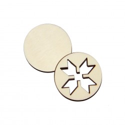 Set Doua Figurine - Brosa-Martisor Licheni - Cerc - Model Traditional2 - 50x50 mm