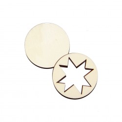 Set Doua Figurine - Brosa-Martisor Licheni - Cerc - Model Traditional3 - 50x50 mm