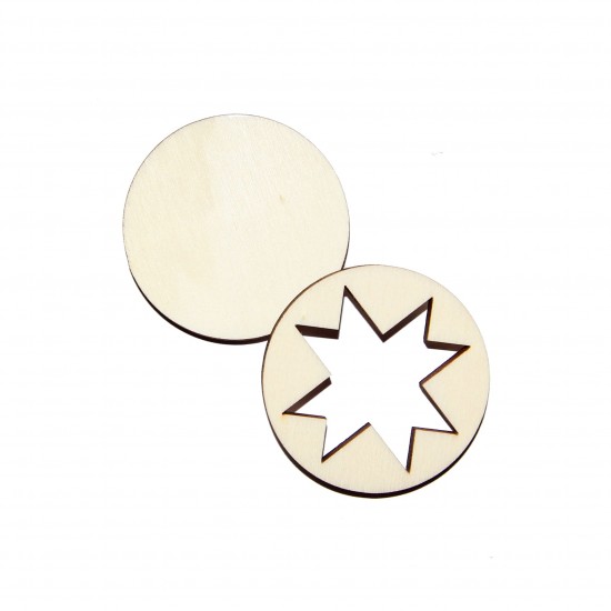 Set Doua Figurine - Brosa-Martisor Licheni - Cerc - Model Traditional3 - 50x50 mm