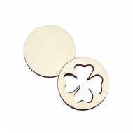 Set Doua Figurine - Brosa-Martisor Licheni - Cerc - Trifoi - 50x50 mm