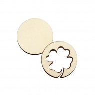 Set Doua Figurine - Brosa-Martisor Licheni - Cerc - Trifoi cu patru foi - 50x50 mm