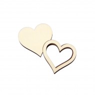 Set Doua Figurine - Brosa-Martisor Licheni - Inima - 48x44 mm